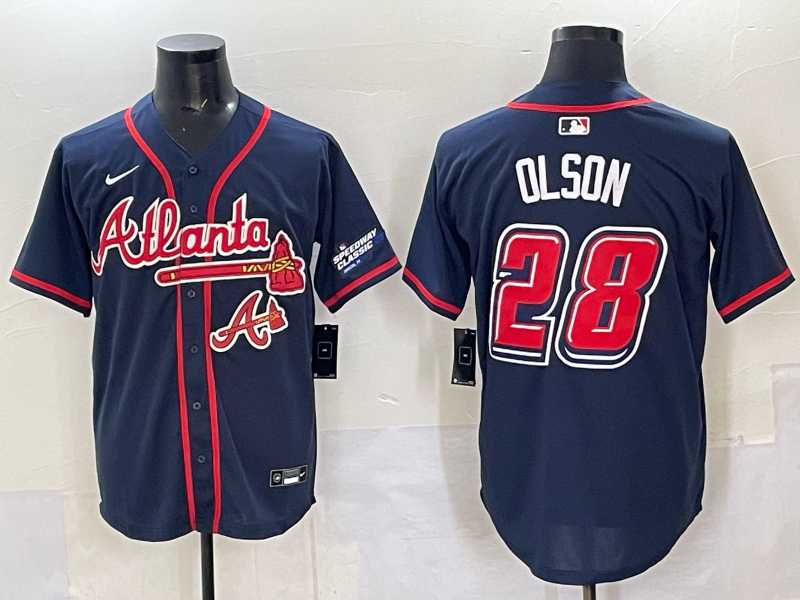 Men Atlanta Braves #28 Olson blue Nike 2025 MLB Jersey style 032->atlanta braves->MLB Jersey